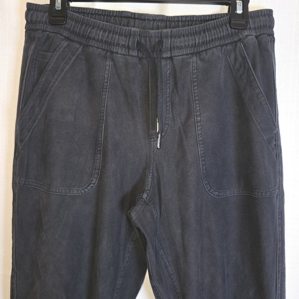 ATHLETA Farallon Jogger Pants Drawstring Waist Atheisure Cotton Black Sz 6 - Picture 2 of 11